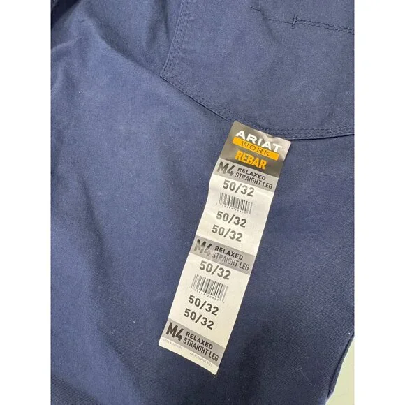 Ariat Pants 50X32 Rebar M4 Relaxed Straight Stretch Utility Carpenter Workwear